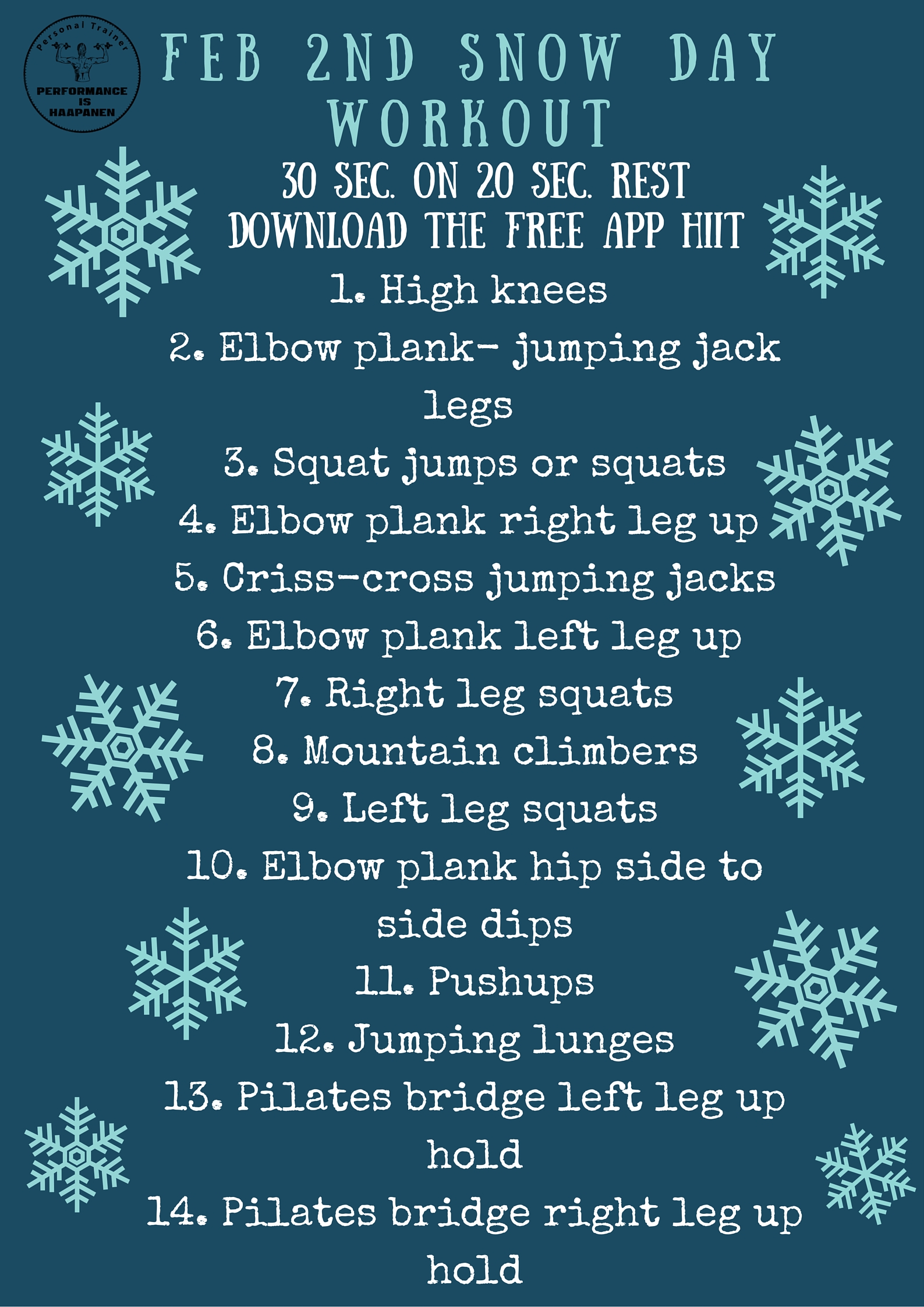 Snow day workout