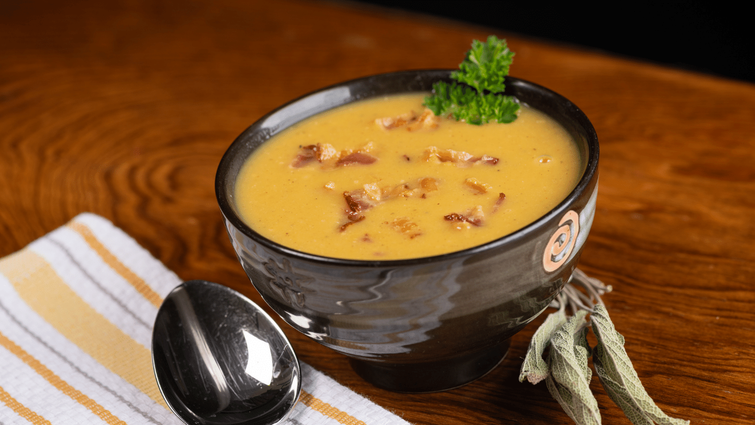 Butternut Squash and Bacon Soup