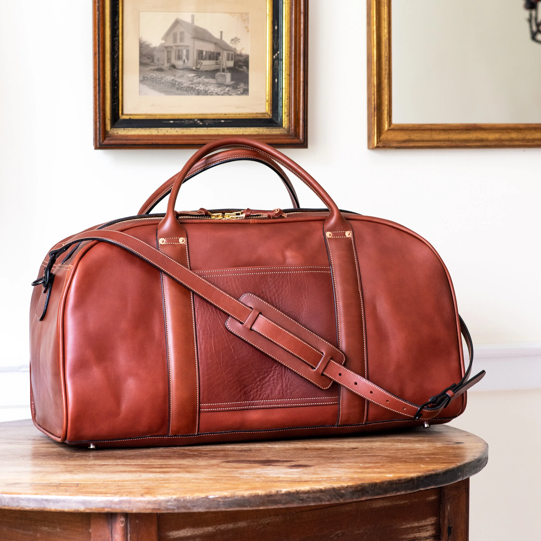 leather duffel