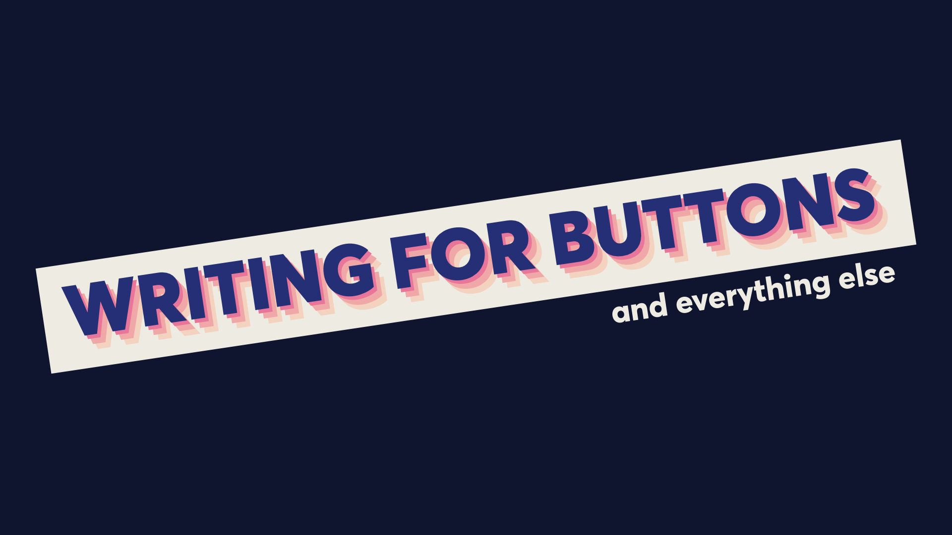Writing for buttons
