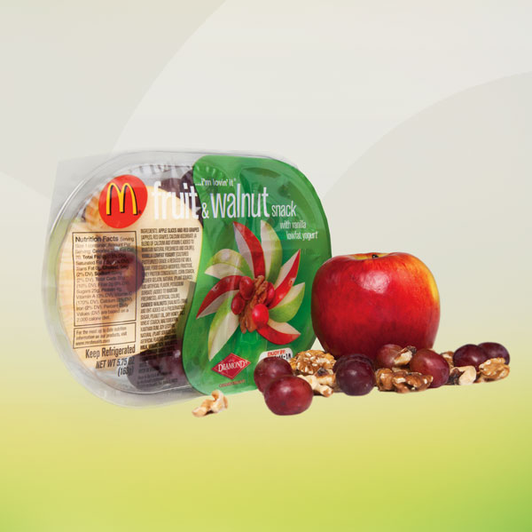 Fruits and Walnuts products by McDonals  