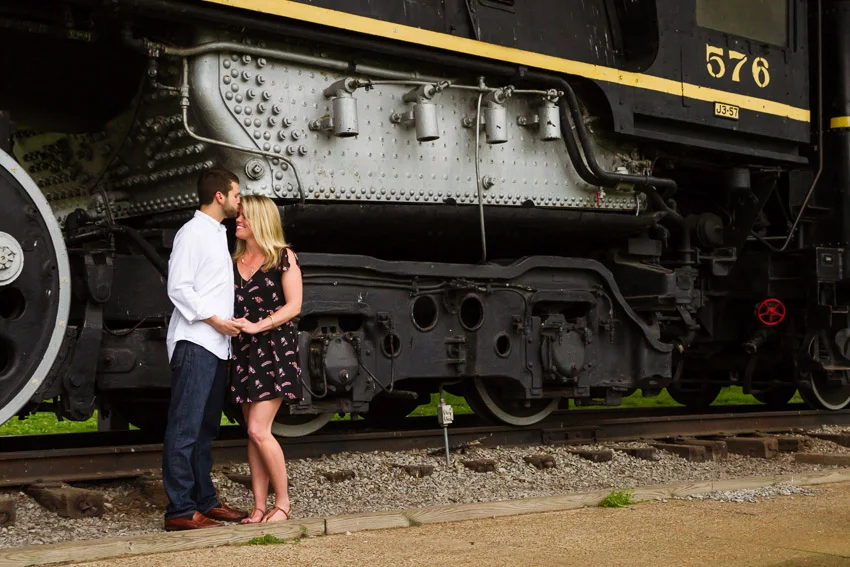 This amazing lady ran a marathon the day of her engagement session!