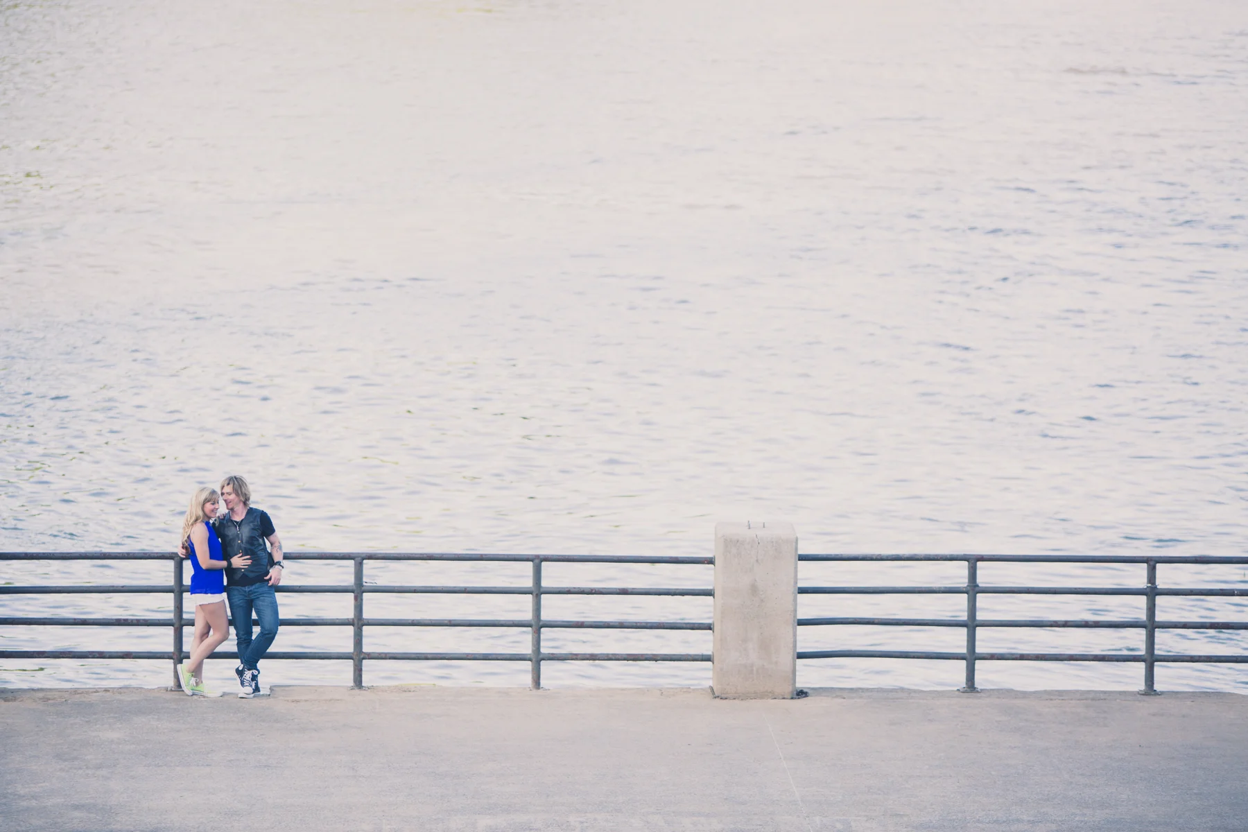 Photo of Shanna and Zach by the Riverfront in Nashville