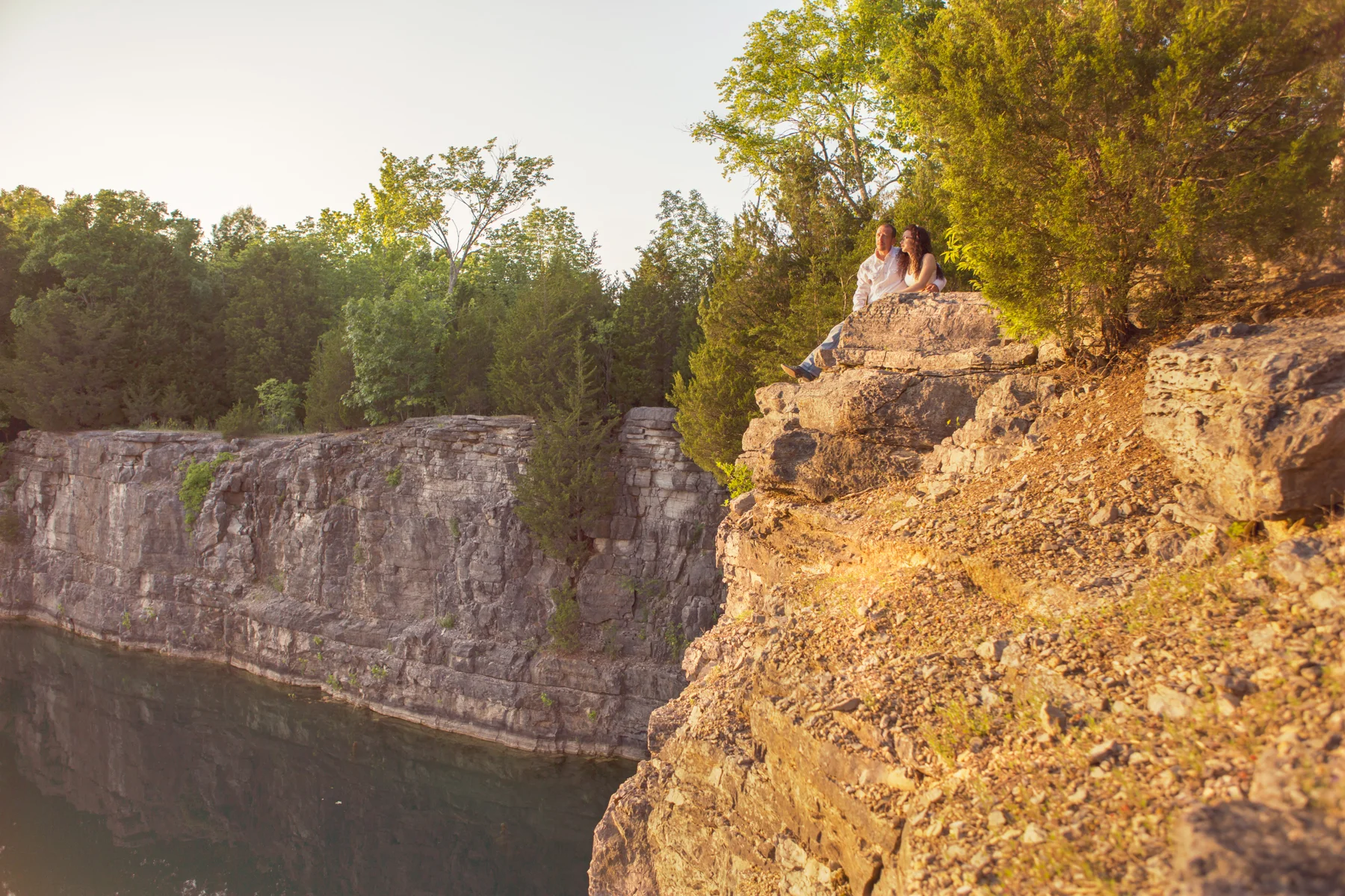 Romantic Sunset Engagement Photo Nashville