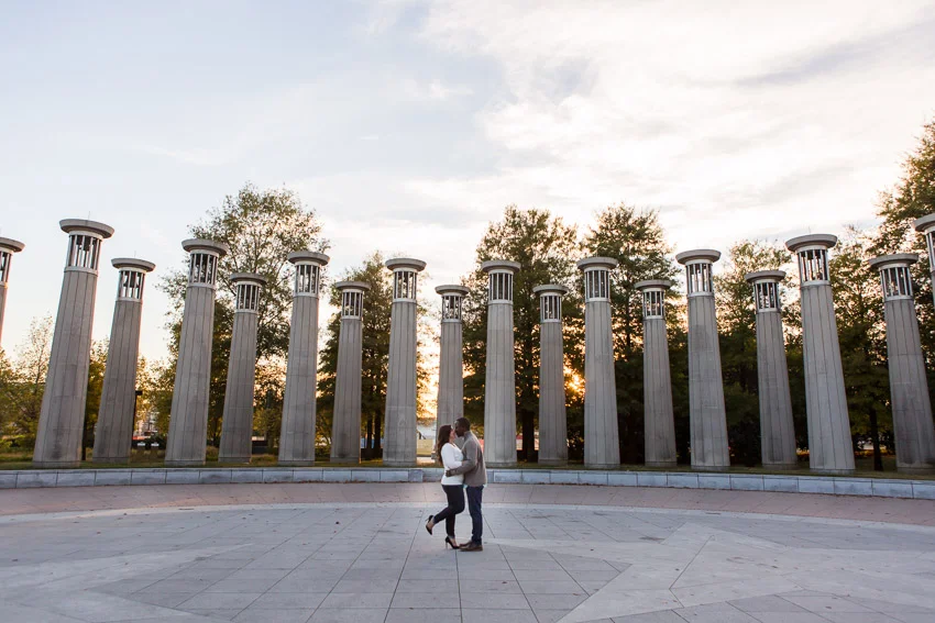 We started the photos at Bicentennial Park just as the golden rays of sunshine landed in just the right spot.