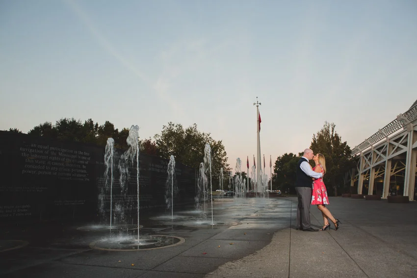 Fountains at Bicentennial Capitol Mall State Park.