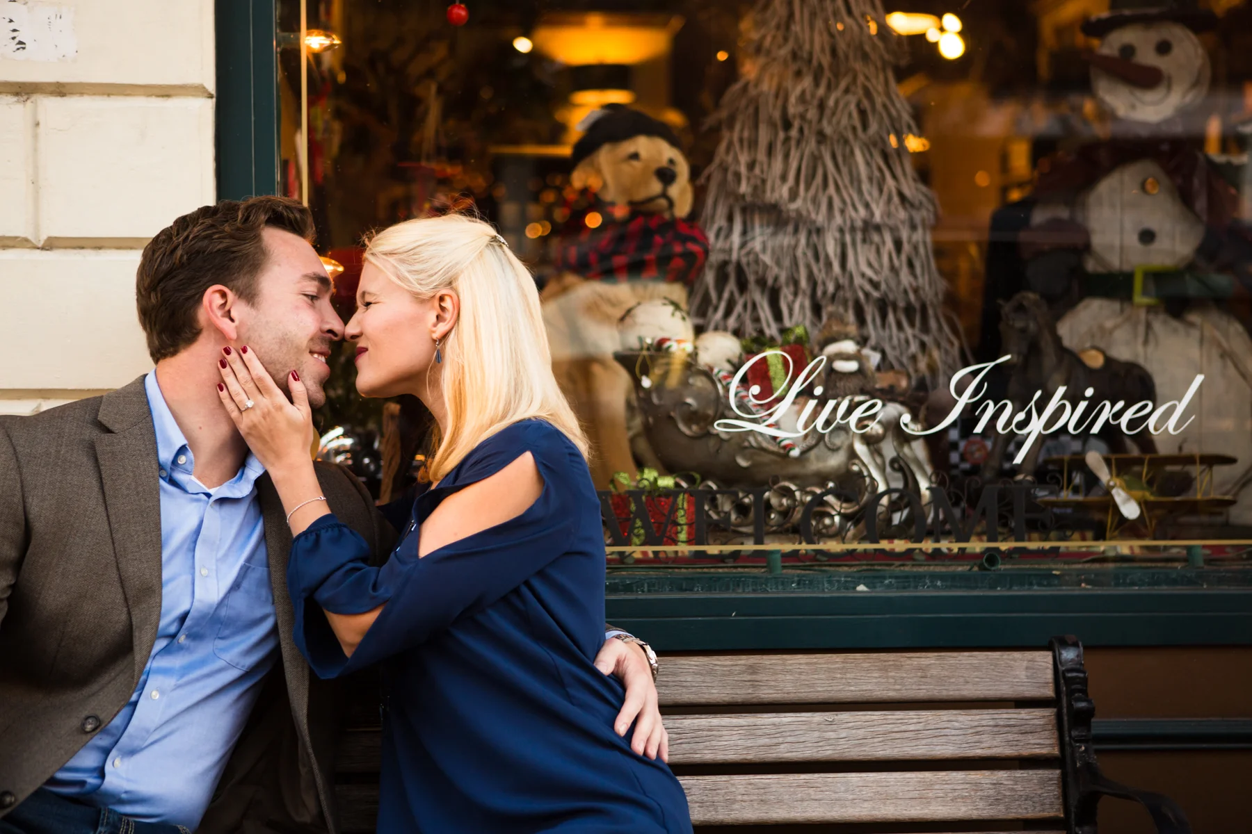 Downtown Franklin Tennessee Couple Photo