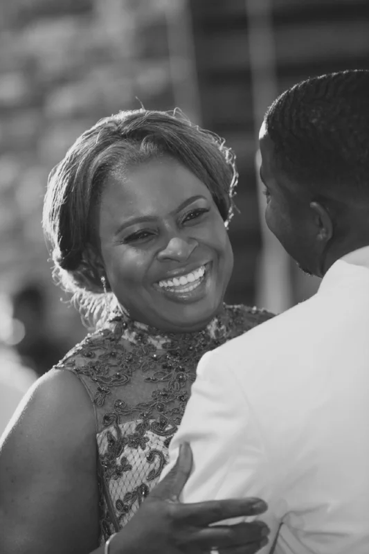 Such a sweet and happy time for the mother of the groom.