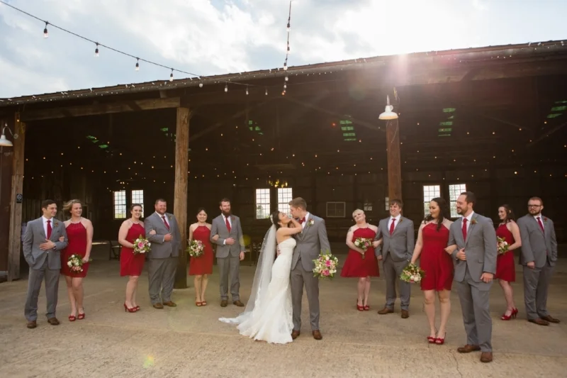 Fun Bridal party portrait at the Grove at Williamson Place