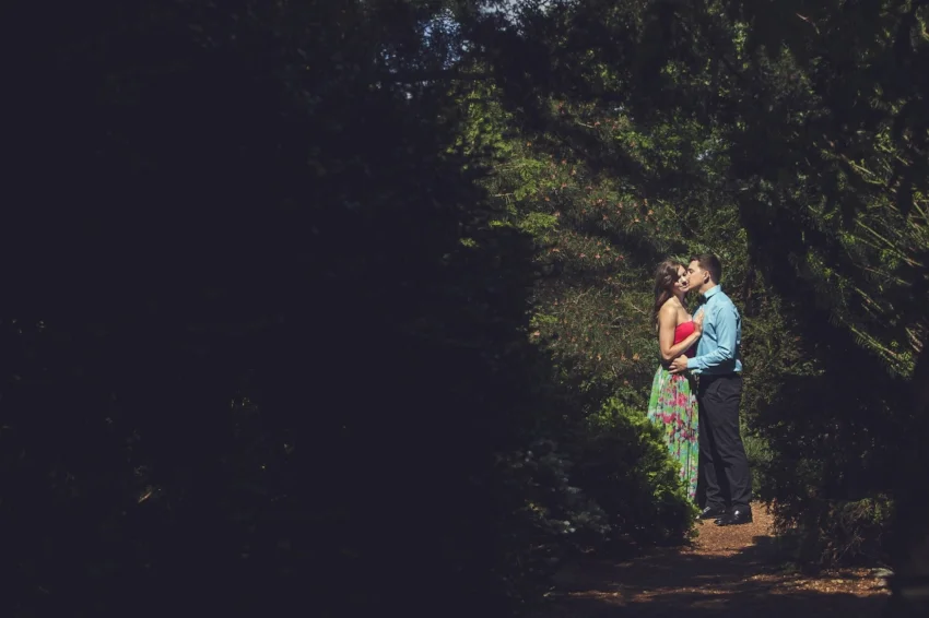 We found a pocket of sunshine and Amy and Josh did the rest...