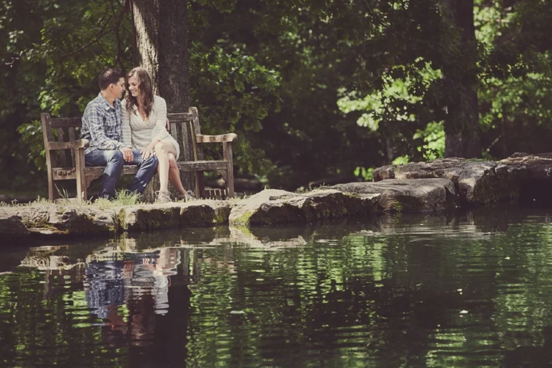 We told these two to just be themselves and what a beautiful photo! Cheekwood Gardens has so many beautiful and romantic locations for photos.