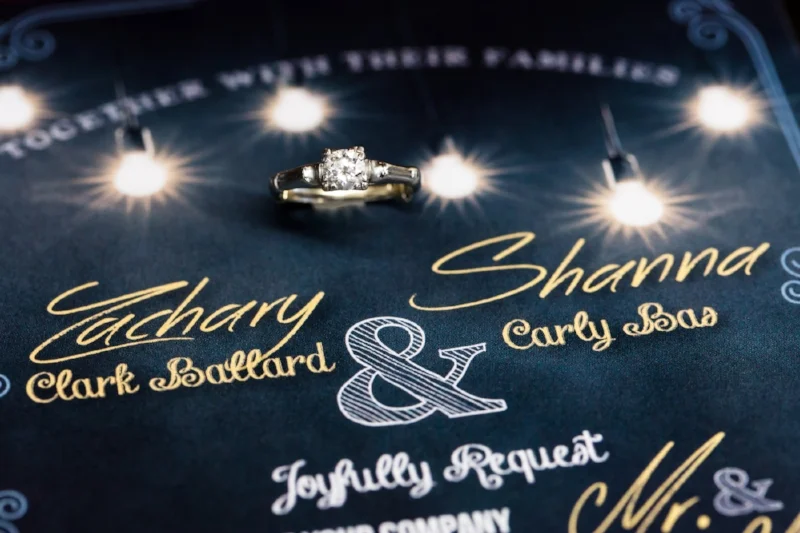 We love her custom designed wedding invitations.
