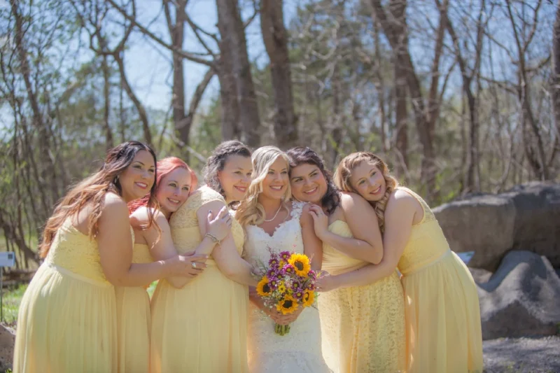Bride and Bridesmaids at Cedars of Lebanon