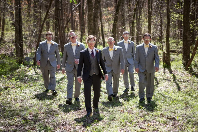 We love when the wedding party and the groom let their personalities shine through! And of course the sunglasses back all the difference.