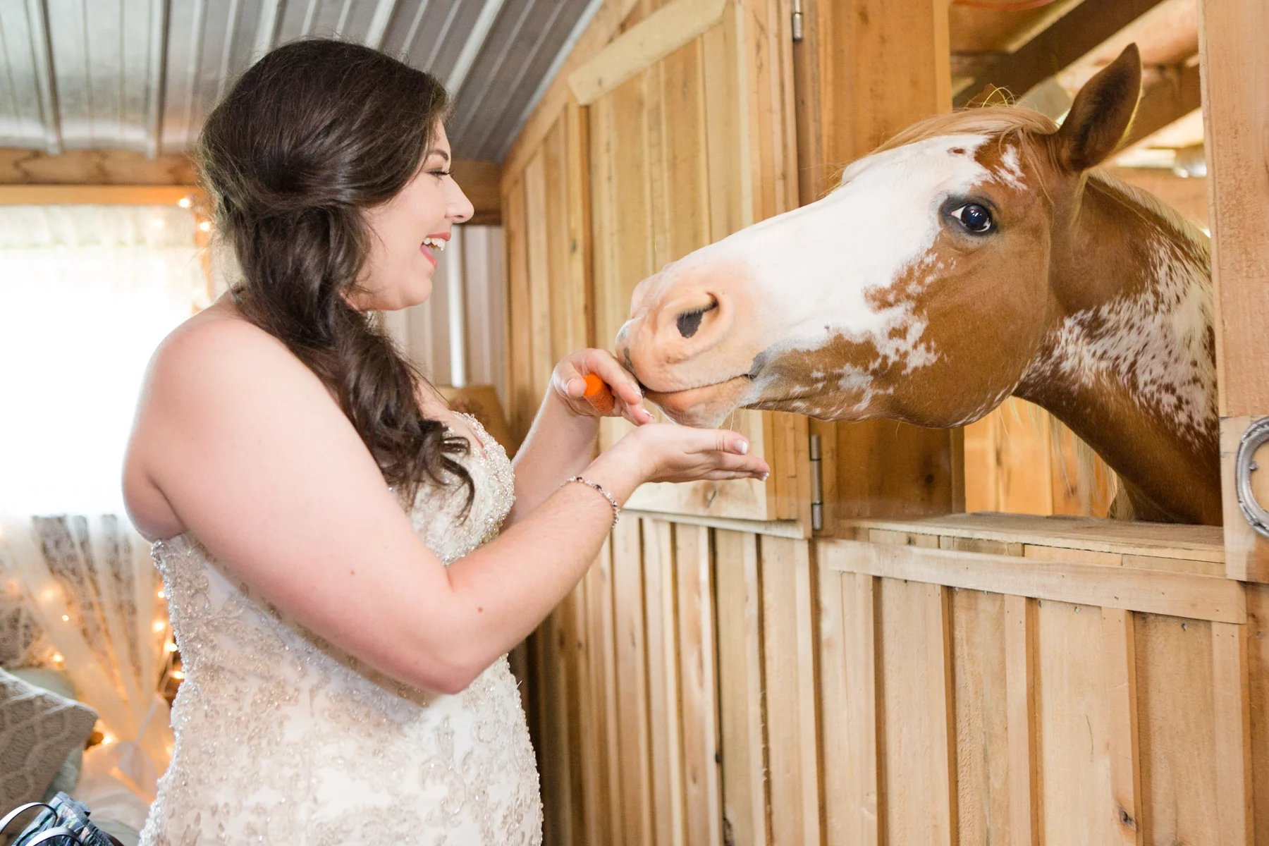 How many venues have the ability for a wonderfully sweet horse to wish you well right in your bridal suite!
