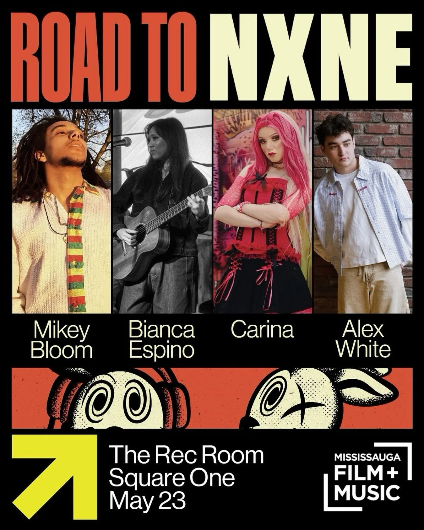 MAY 23: Road to @nxne at The Rec Room SQ1 features performances by rising local artists Mikey Bloom, Bianca Espino, Carina &amp; Alex White...you won&rsquo;t want to miss this!

This is a chance for emerging talent to compete for a coveted spot on a 