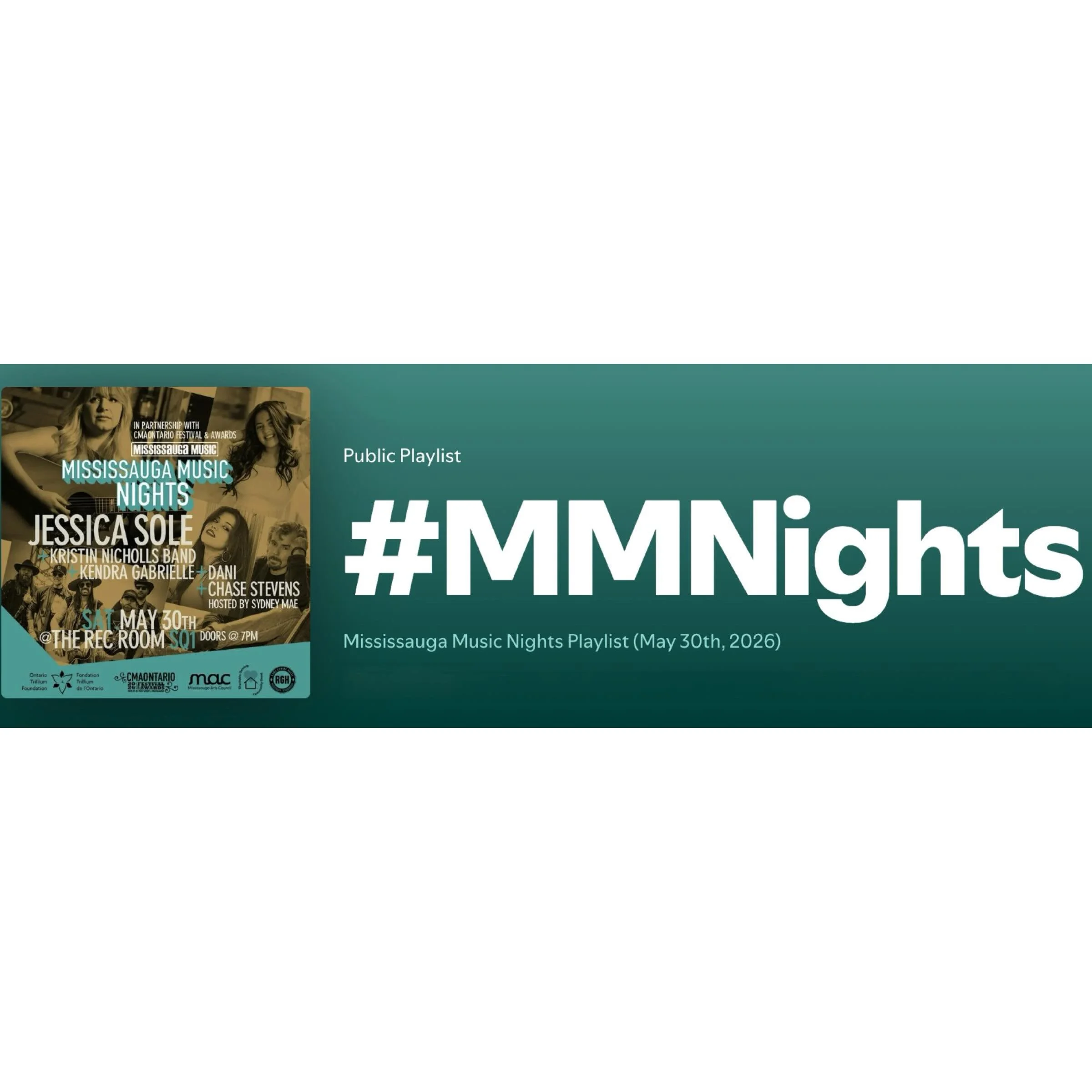 Check out the #MMNights playlist on Spotify featuring @jessicasolemusic, @kristinnichollsband, @kendragabriellemusic, @dani_mymusic,  @chasestevensmusic &amp; @sydneymaemusic!

https://open.spotify.com/playlist/59BPnJqSIbshwDQVm7zpya?si=198a320bdac44