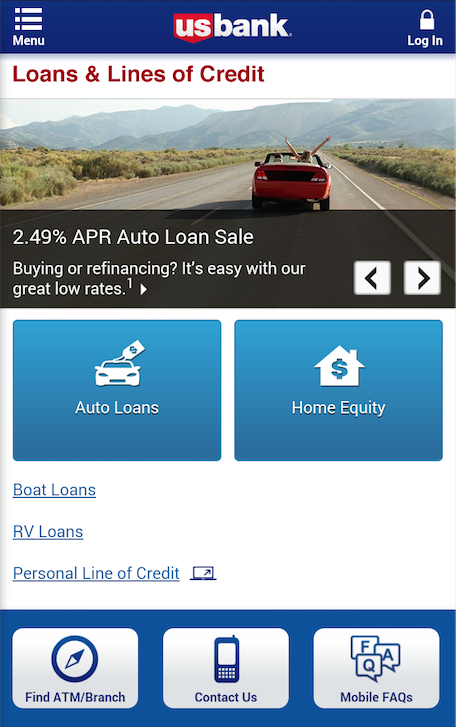 U.S. Bank Mobile Loans & Lines of Credit – Auto Loans