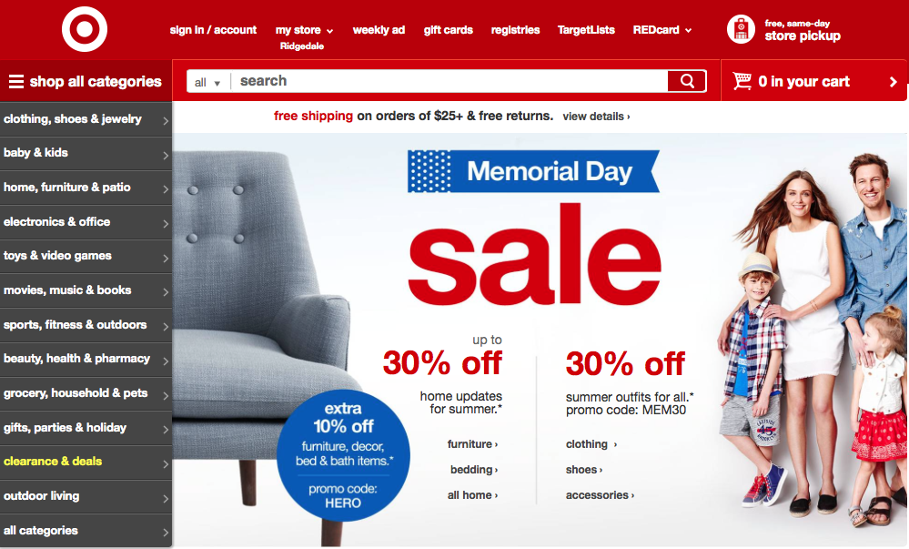 2019-2020 Target Website
