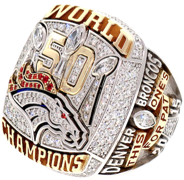 Denver Broncos Super Bowl 50 Championship Ring