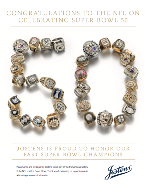 Jostens NFL Super Bowl 50 Print Ad