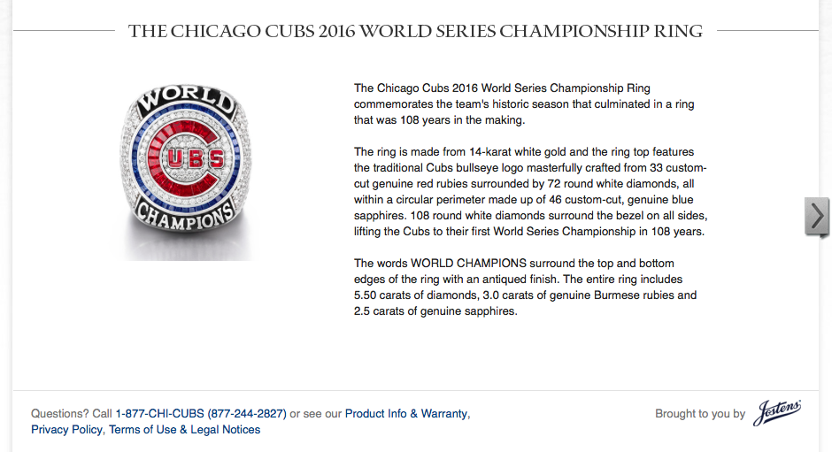 Jostens – Chicago Cubs Website