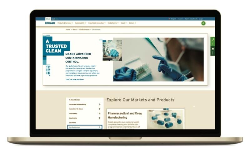 Ecolab Life Sciences Microsite