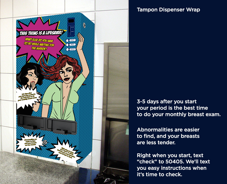 Restroom Tampon Dispenser Wrap