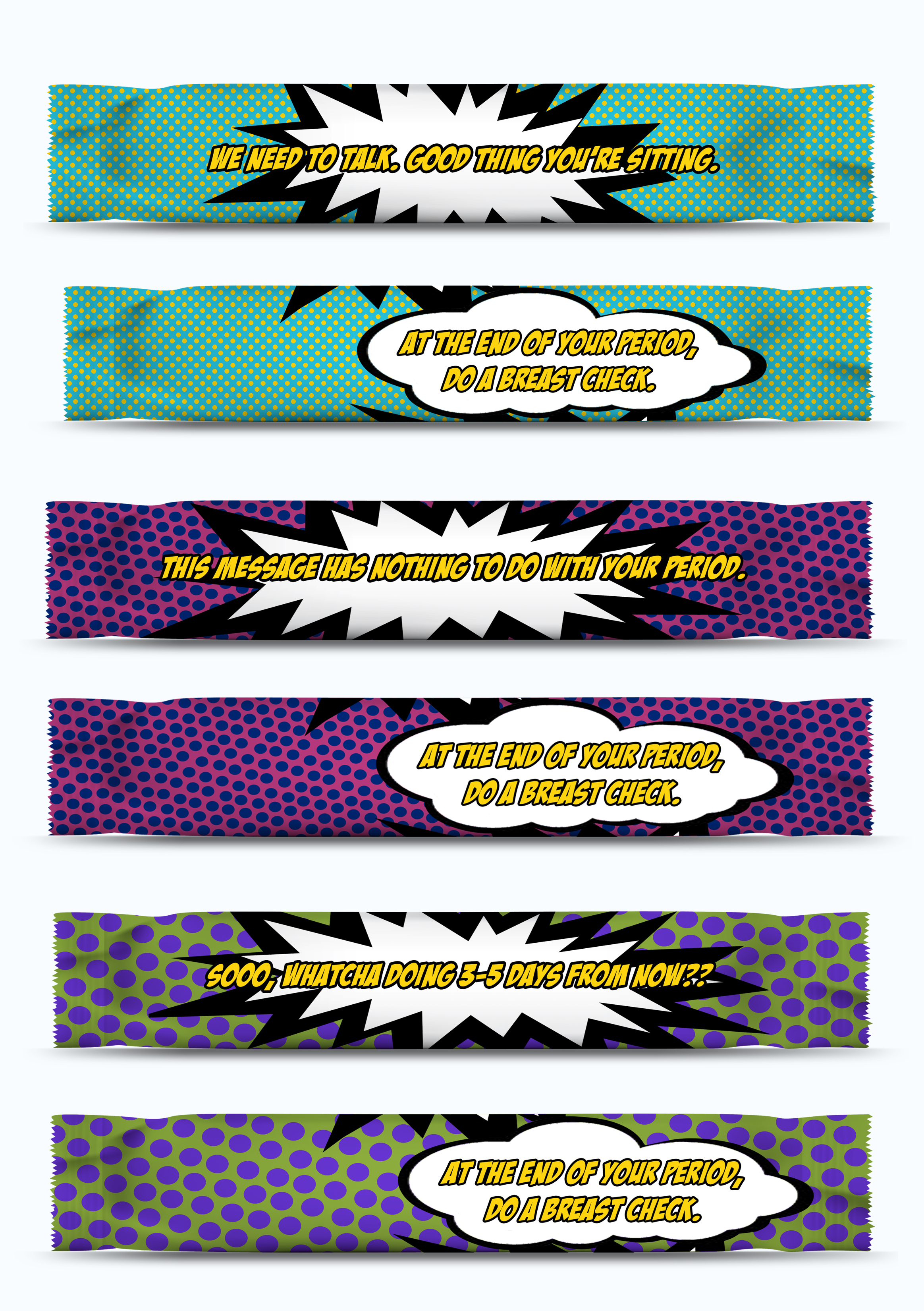 Individual Tampon Wrappers