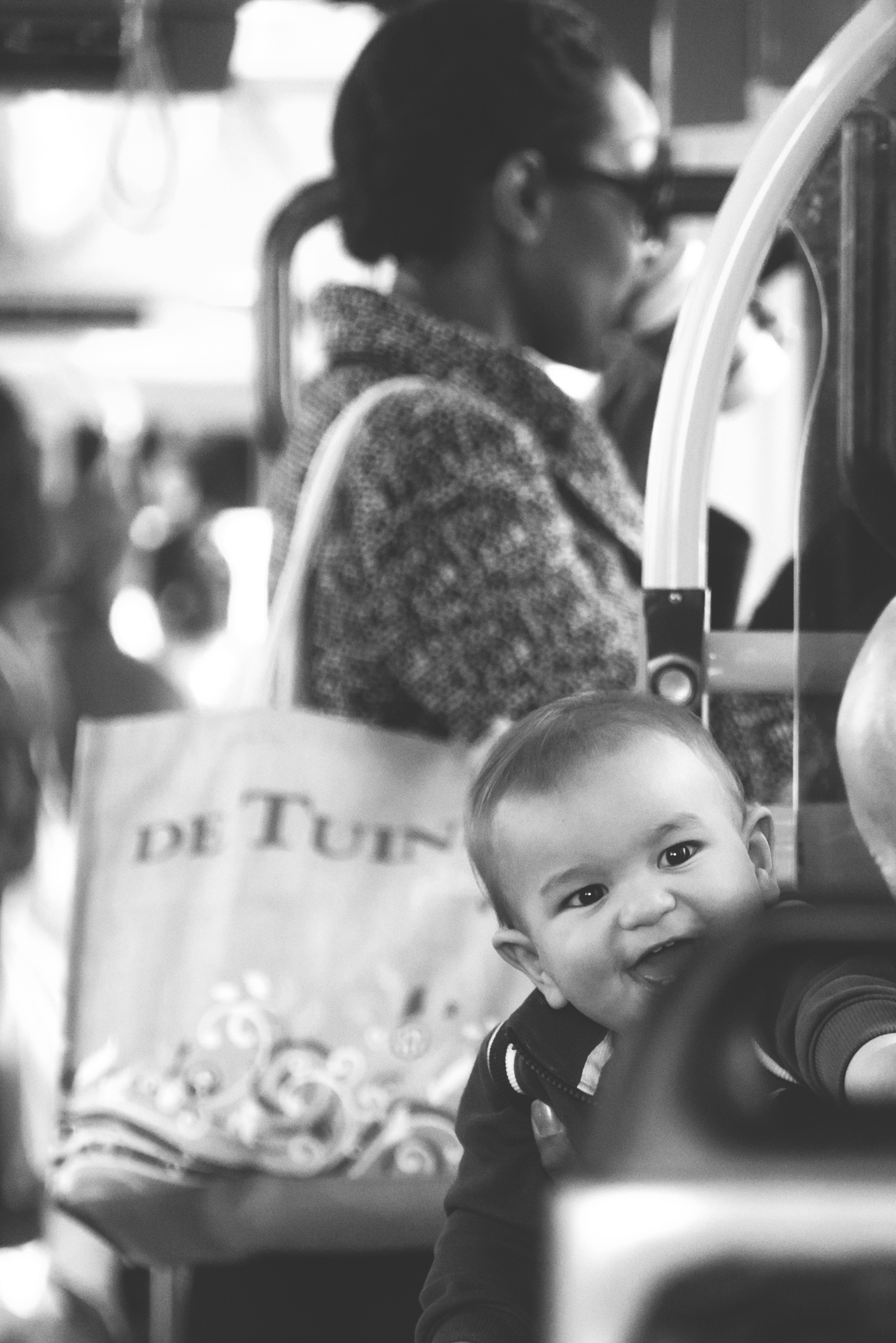 Riding the tram, Amsterdam