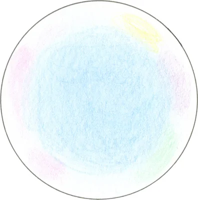 3) Add pastel colors here and there in the outer white area. Keep these colors very light.
