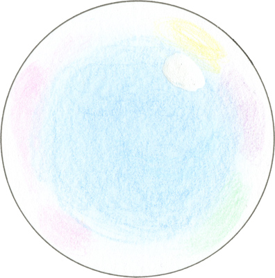 4) Add a highlight on the edge of the inner colored area. That's it! You've colored a bubble!