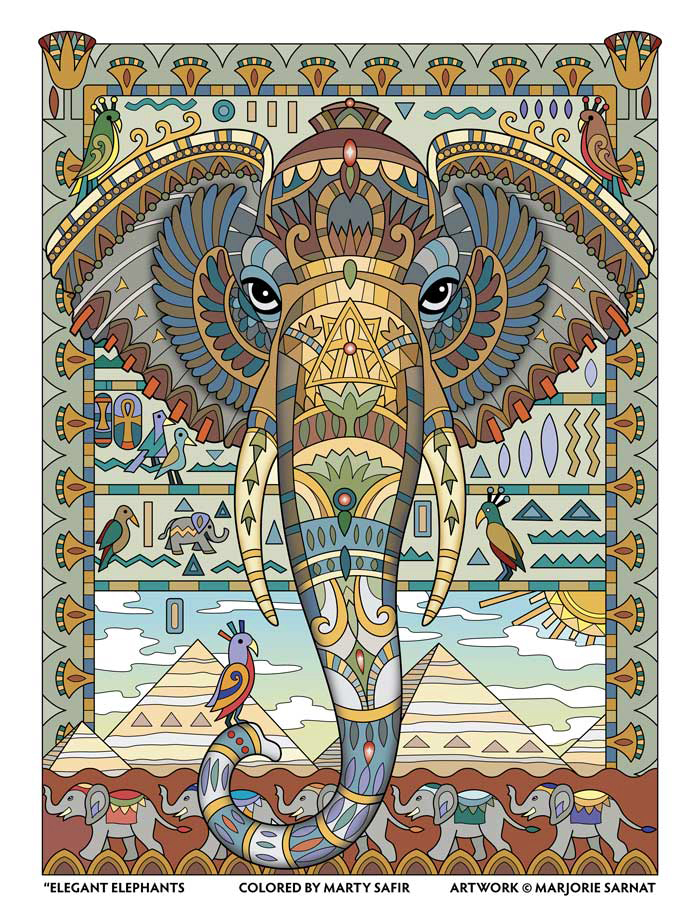 Egyptian Motif – Colored by Marty Safir