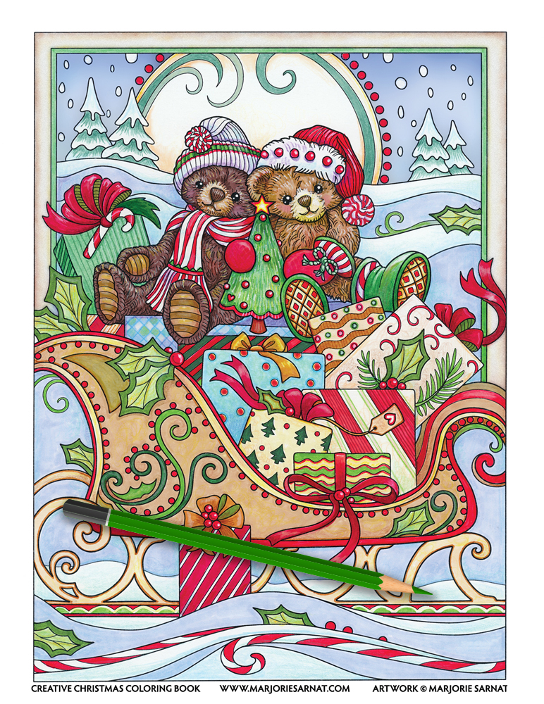 Teddies on a Sleigh