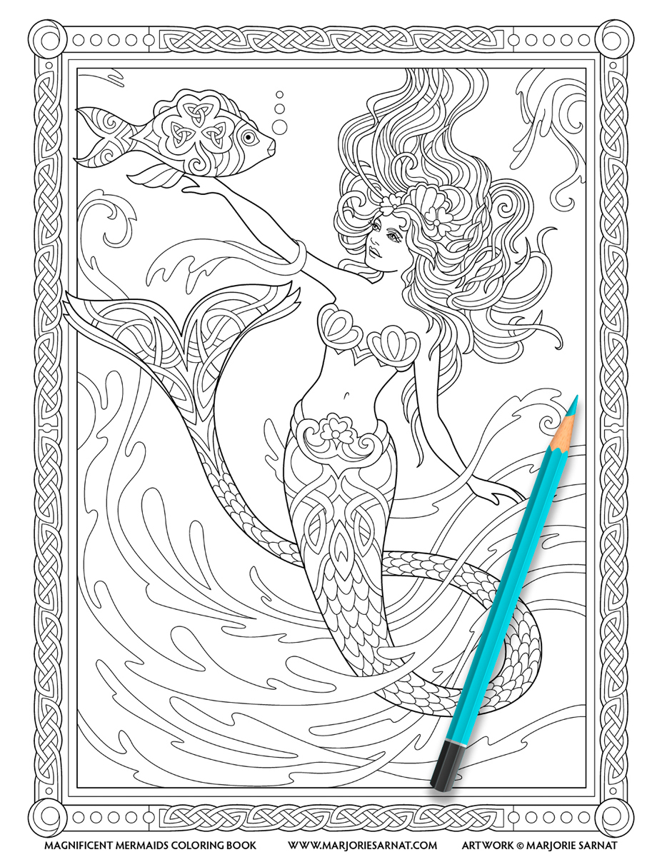 Creative Haven Magnificent Mermaids Coloring Book (Adult Coloring Books:  Fantasy)