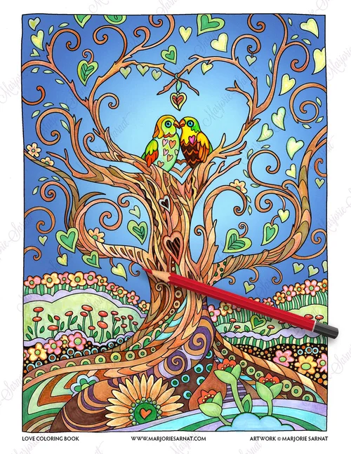 Love Coloring Book — Marjorie Sarnat Design & Illustration