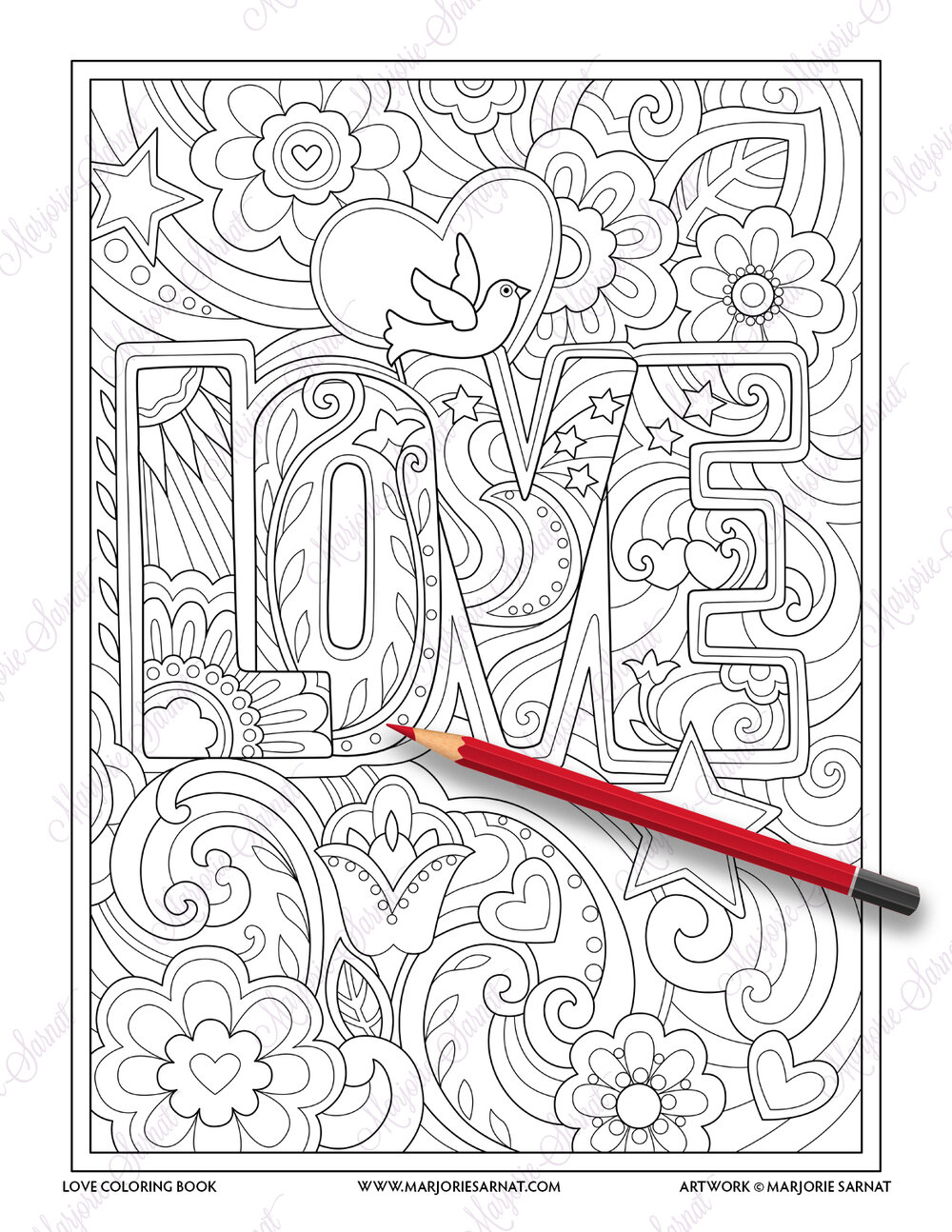 groovy flowers coloring pages