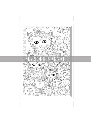 Meticulously Crafted Printable Cats Pages for Coloring Enthusiasts, 55 Pages