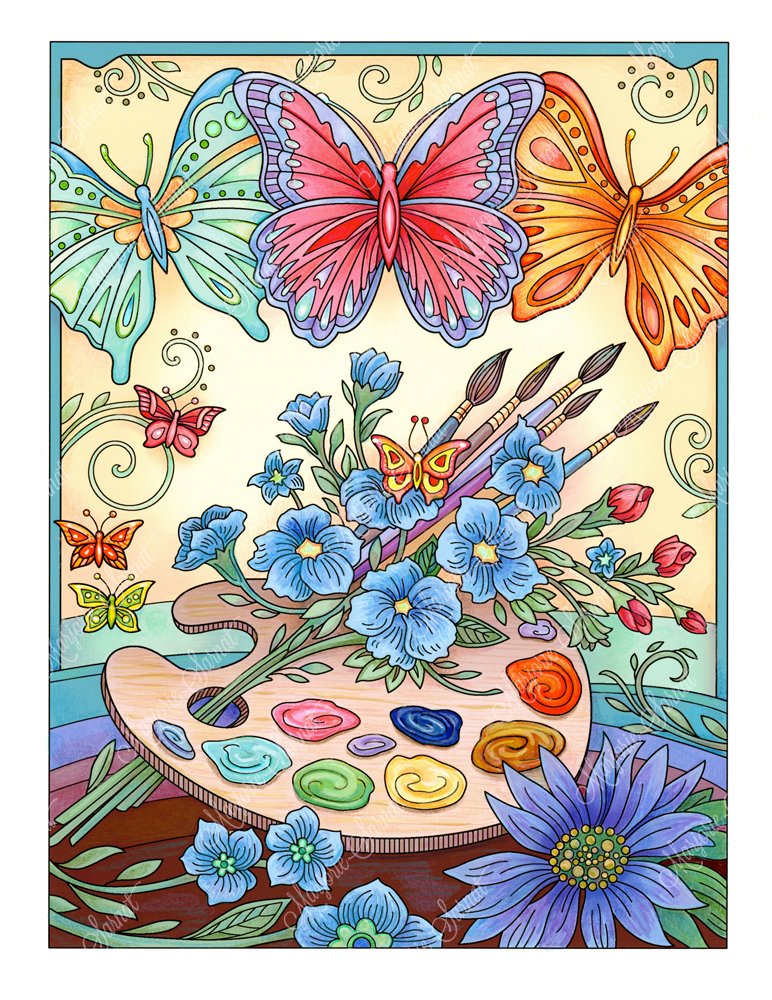 Artist's Palette Butterflies