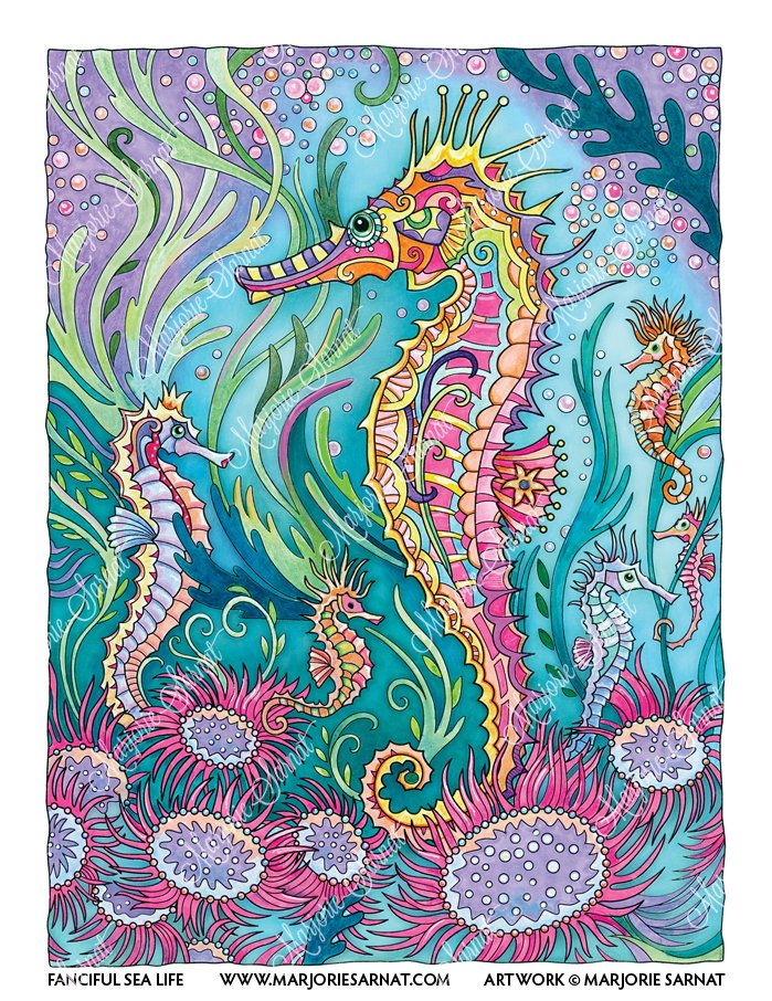 Seahorses Color