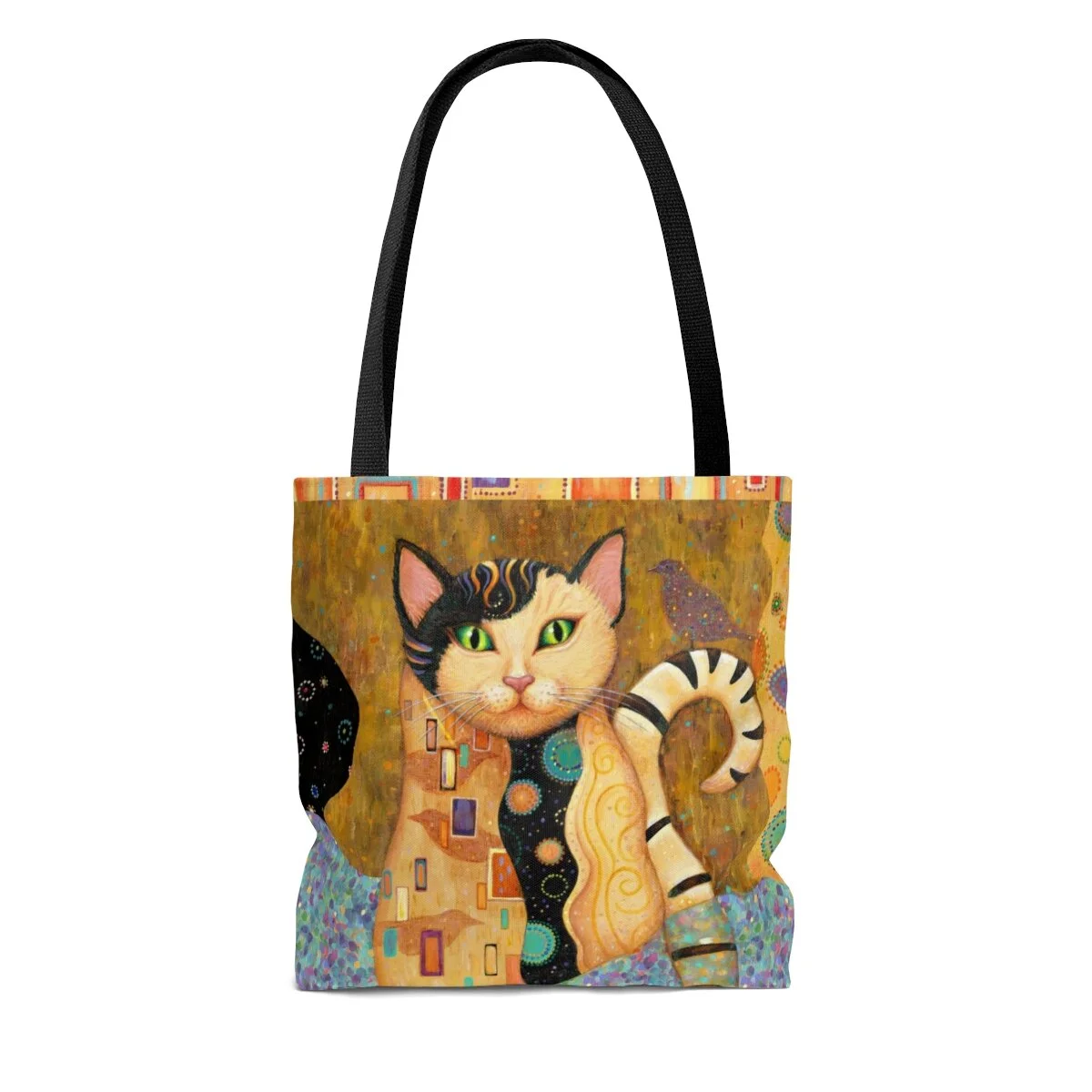 Gustav Klimt style Tote Bag, Kleo Kats, Audubon cat