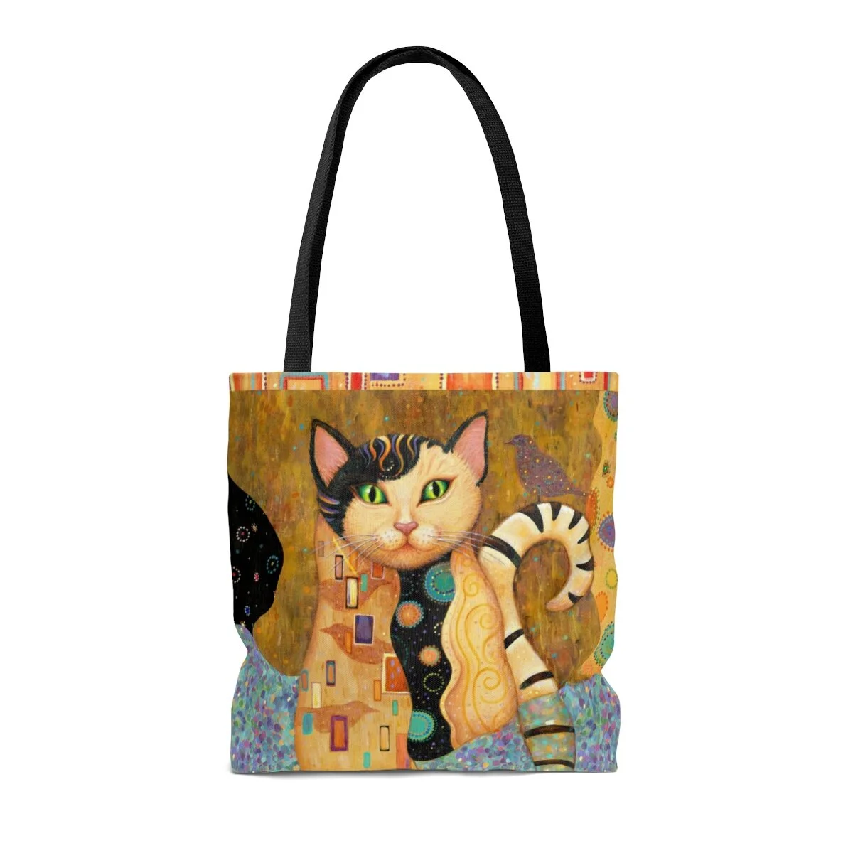 Gustav Klimt style Tote Bag, Kleo Kats, Audubon cat