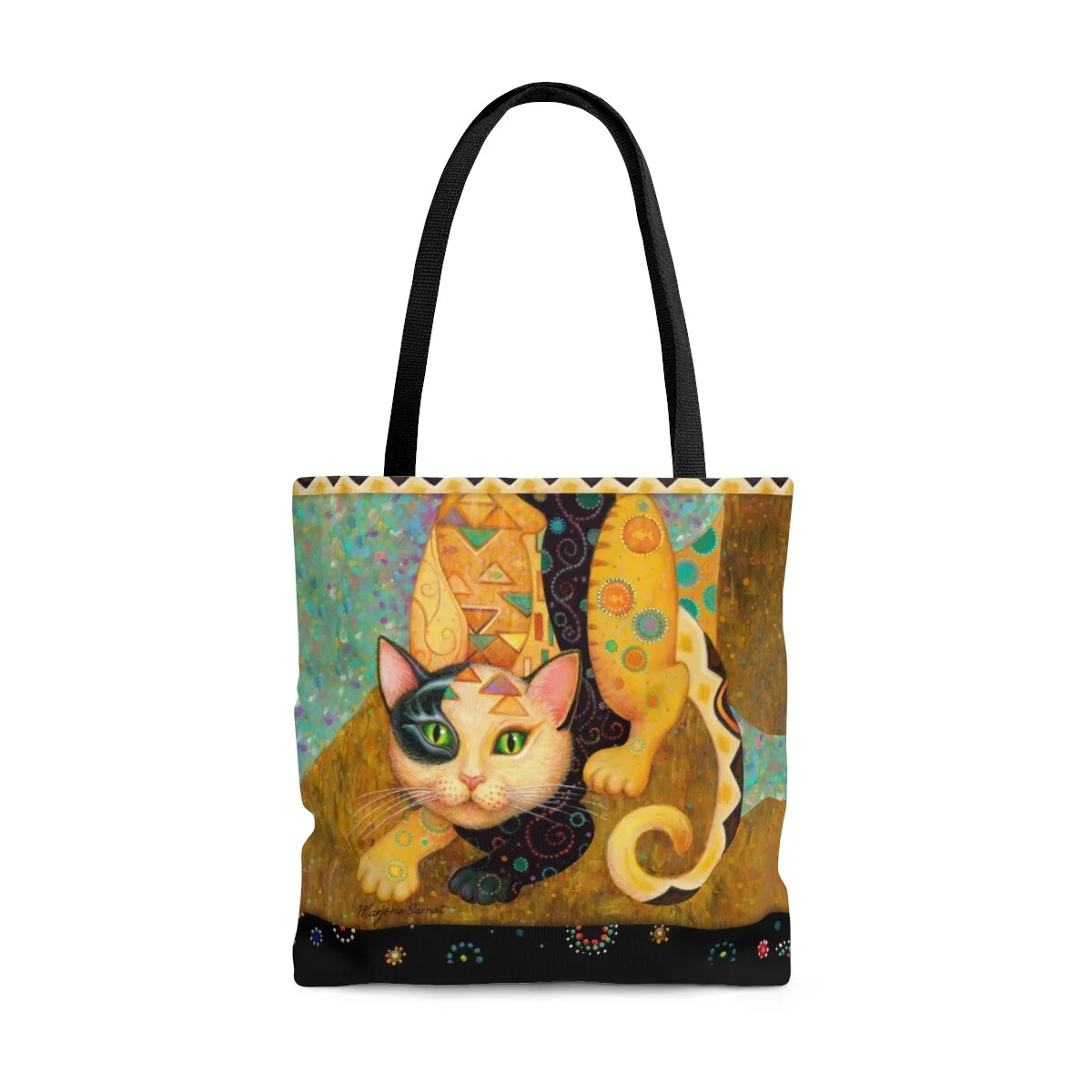 Gustav Klimt style Tote Bag, Kleo Kats, Sneakers cat