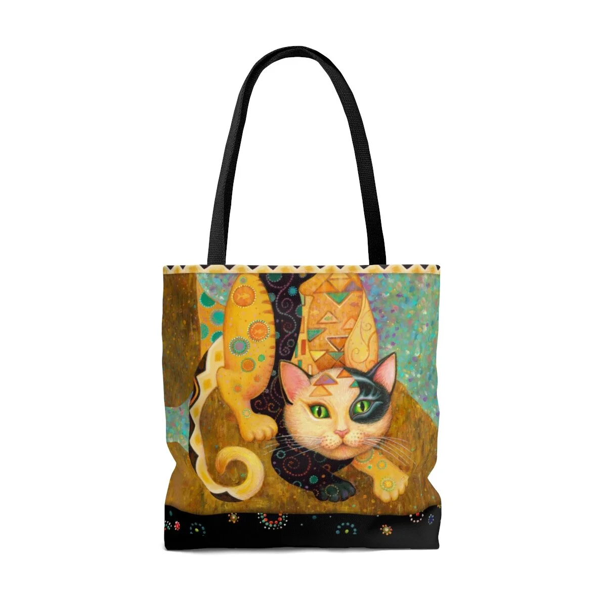 Gustav Klimt style Tote Bag, Kleo Kats, Sneakers cat