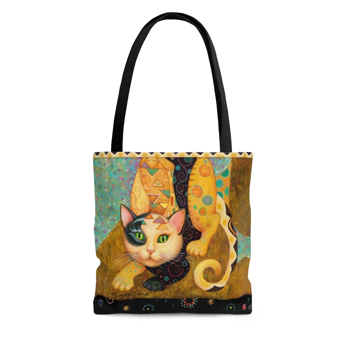Gustav Klimt style Tote Bag, Kleo Kats, Sneakers cat