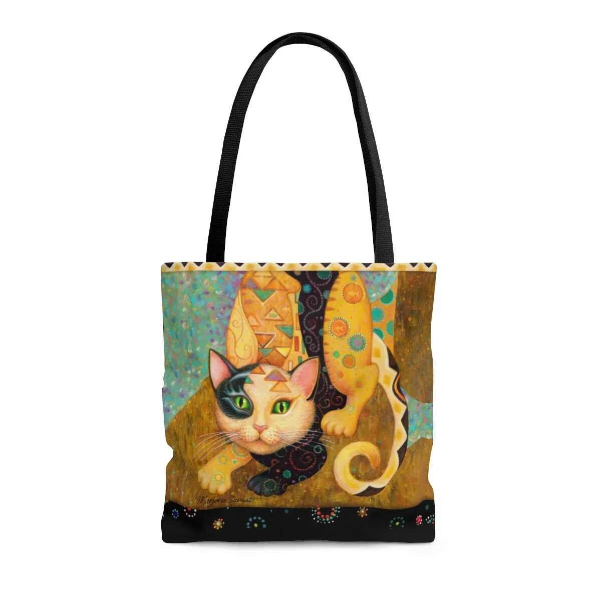 Gustav Klimt style Tote Bag, Kleo Kats, Sneakers cat