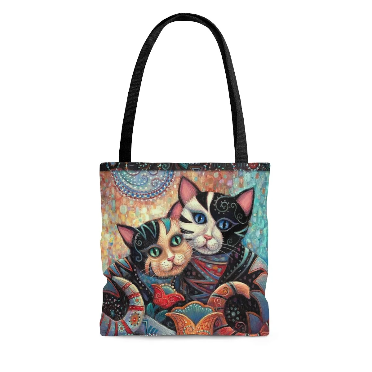 Gustav Klimt style Tote Bag, Kleo Kats, Kindred Spirits cats