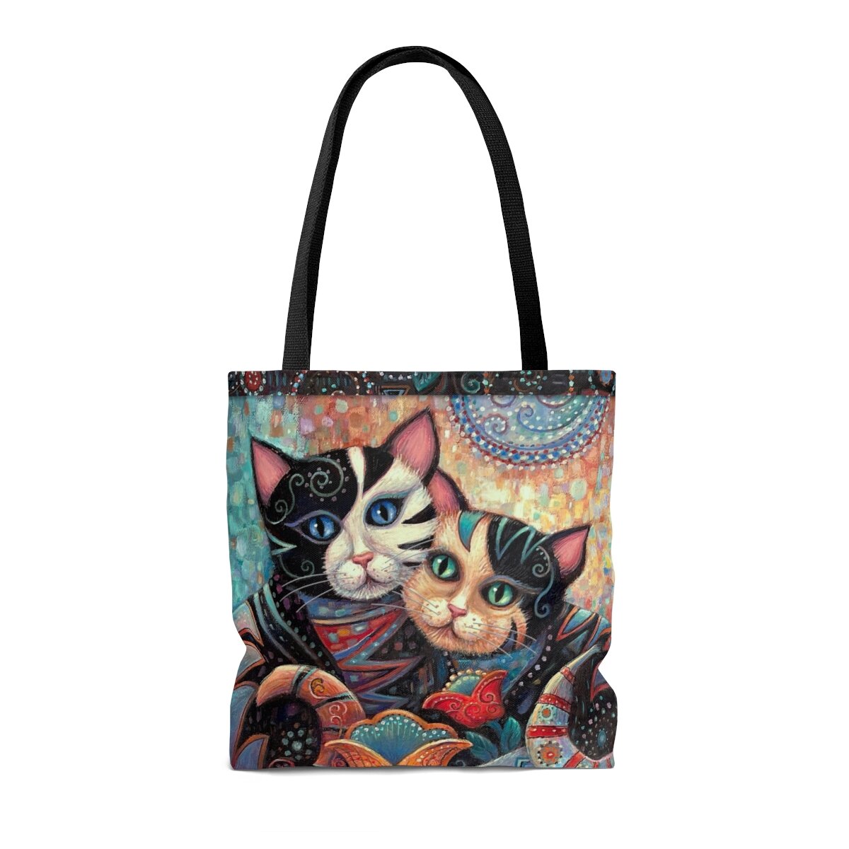 Gustav Klimt style Tote Bag, Kleo Kats, Kindred Spirits cats