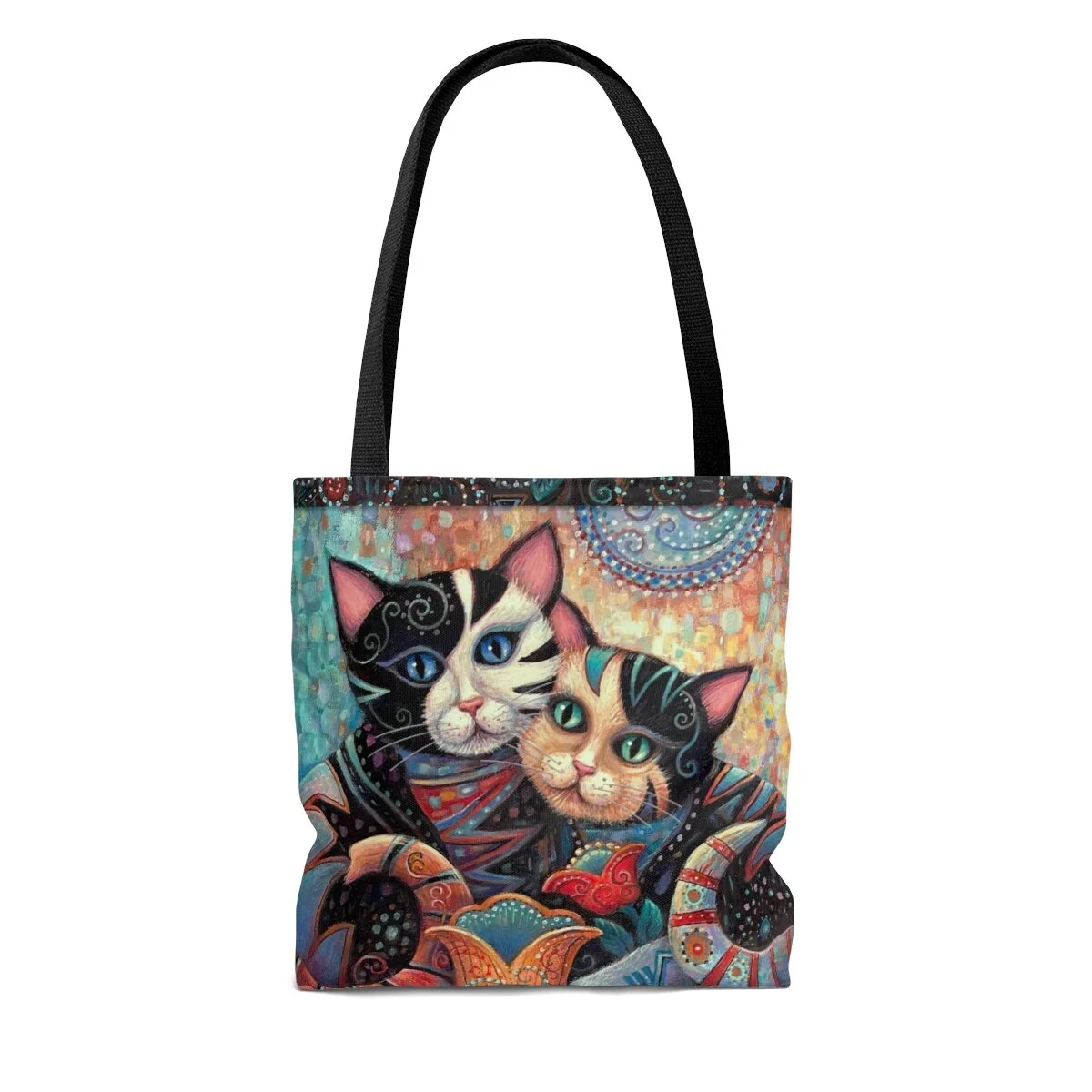 Gustav Klimt style Tote Bag, Kleo Kats, Kindred Spirits cats