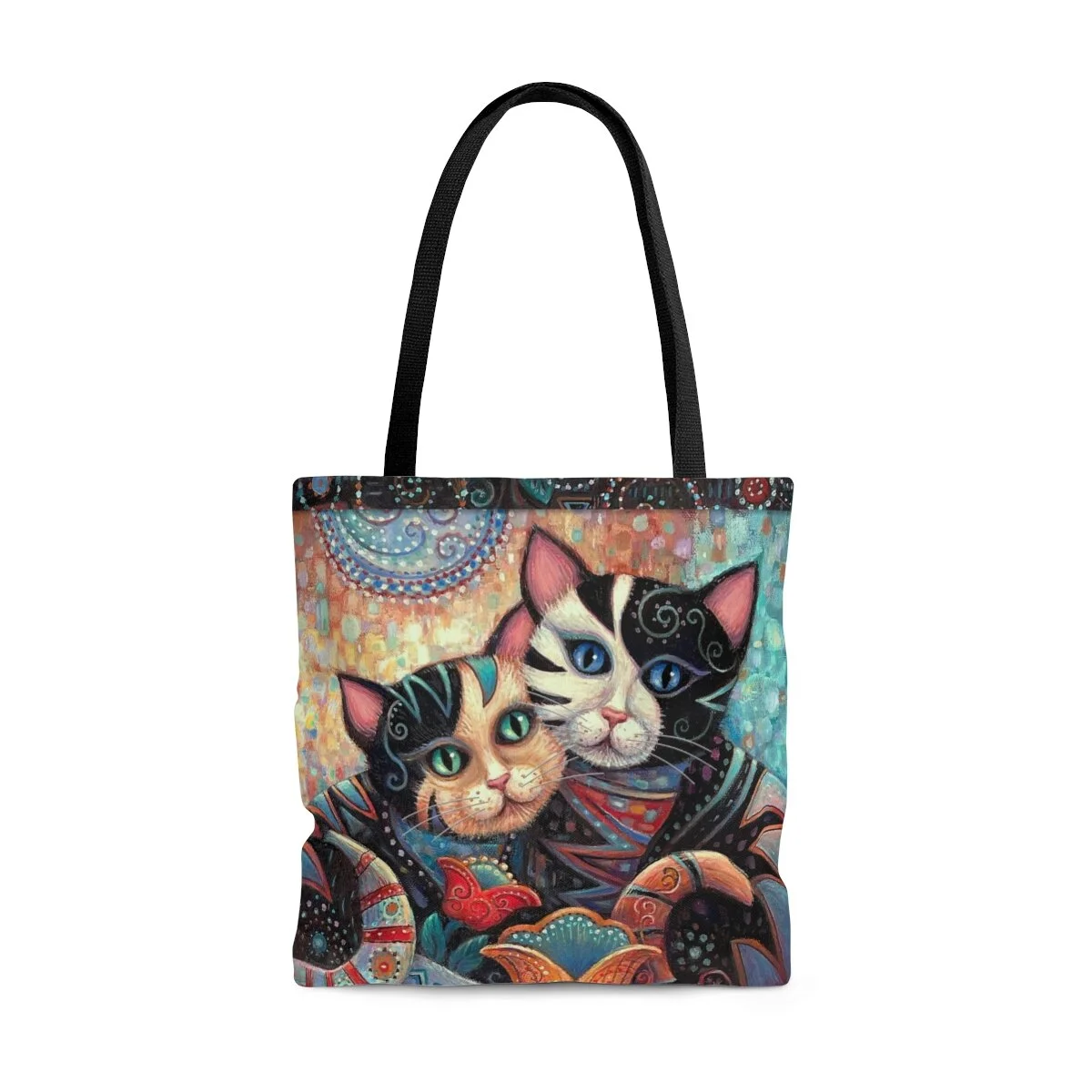 Gustav Klimt style Tote Bag, Kleo Kats, Kindred Spirits cats